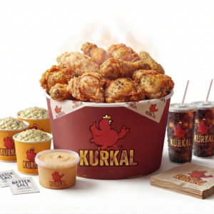 Kurkal 12-Pc Chicken Bucket – golden crispy fried chicken in a large bucket, perfect for family sharing, parties, and big gatherings